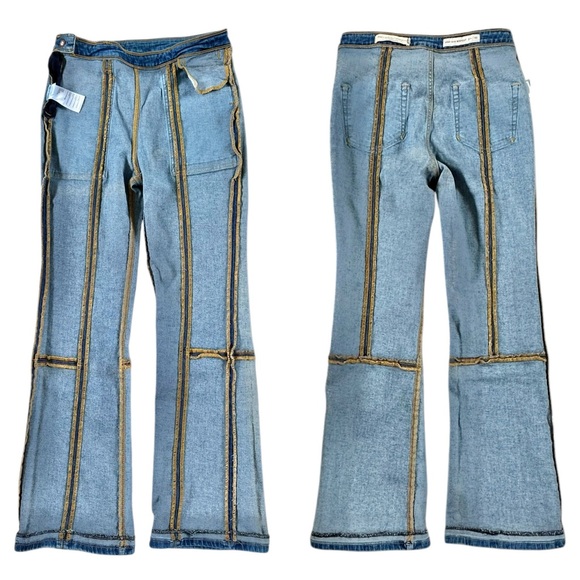 Pilcro Letterpress Anthropologie High Rise Carpenter Bootcut Denim Jeans 29 - Picture 3 of 11